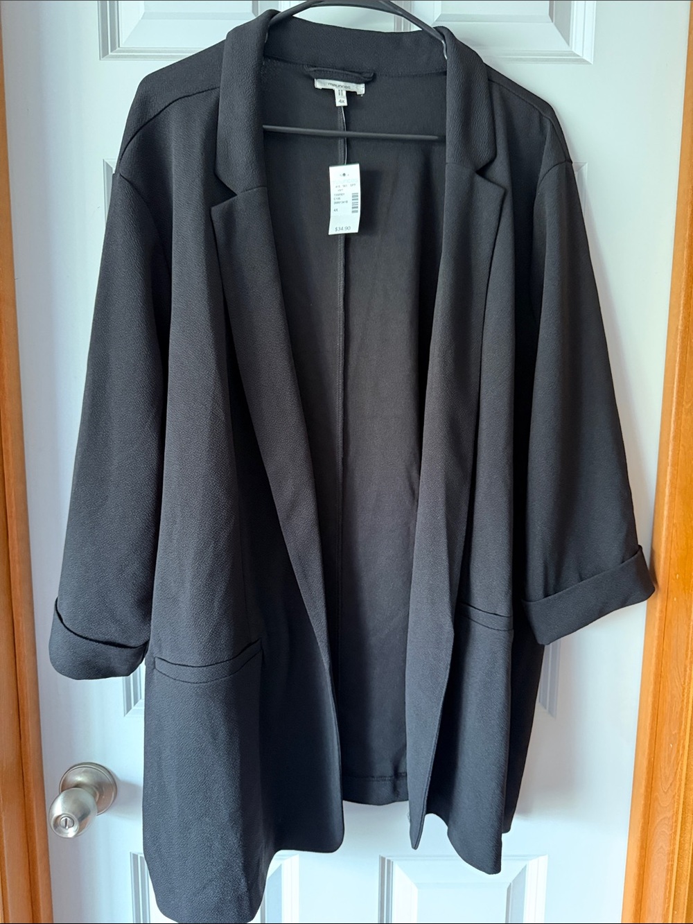 Maurices NWT 4x Black Open-Front Blazer Jacket